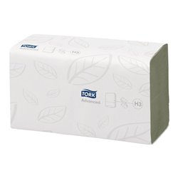 Handtücher TORK 2-lagig,Dekorprägung,advanced grün L230xB250ca.mm 3750 Tücher/VE