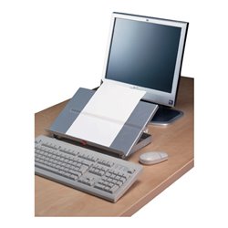 Konzepthalter B375xT240xH60mm silber verstellbarer Sichtabstand