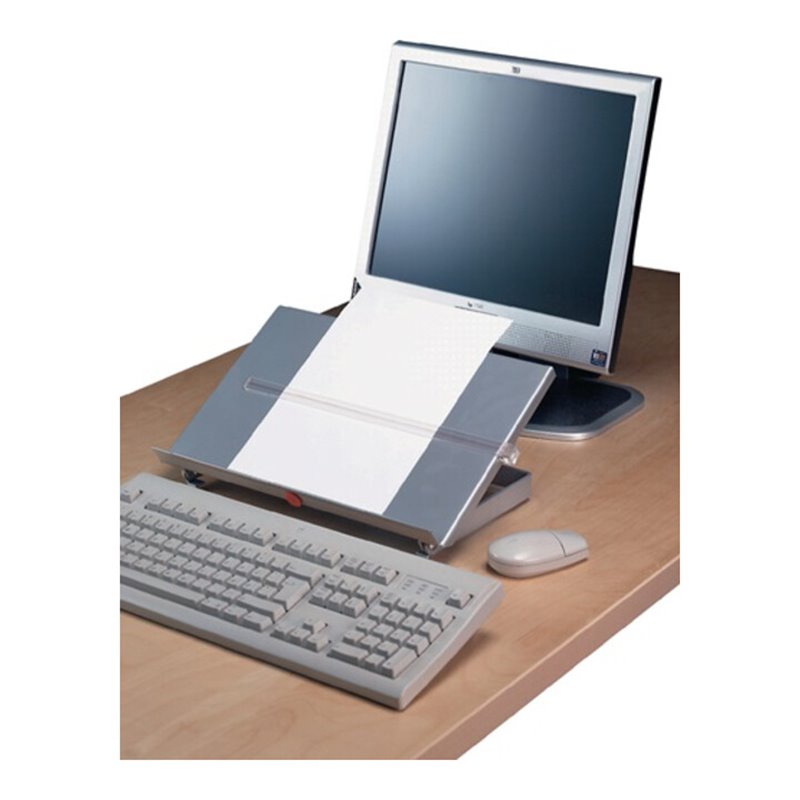 Konzepthalter B375xT240xH60mm silber verstellbarer Sichtabstand