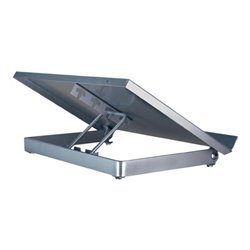 Konzepthalter B375xT240xH60mm silber verstellbarer Sichtabstand