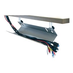 Kabelkanal B760xT185xH100mm silber für Schreibtische