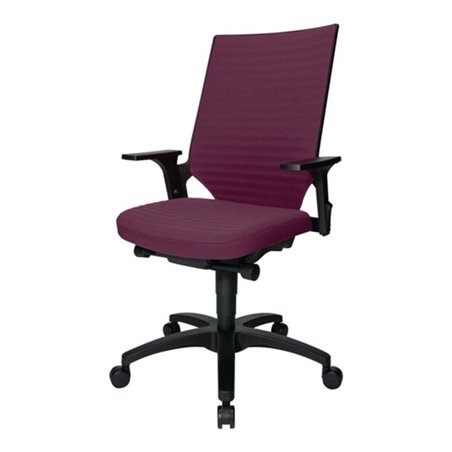Topstar Bürodrehstuhl aubergine m.Autosynchrontechnik Sitz-H.420-550mm mit Armlehnen