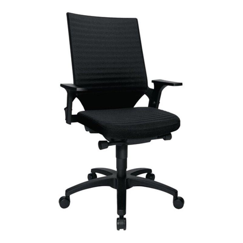 Topstar Bürodrehstuhl schwarz m. Autosynchrontechnik Sitz-H.420-550mm mit Armlehnen