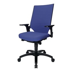 Topstar Bürodrehstuhl blau m.Autosynchrontechnik Sitz-H.420-550mm mit Armlehnen