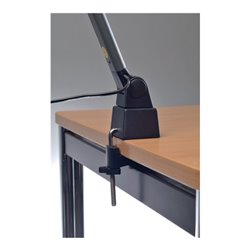 Schreibtischleuchte Ku.schwarz/anthrazit Standfuß Tischklemme Energiesparleuchte