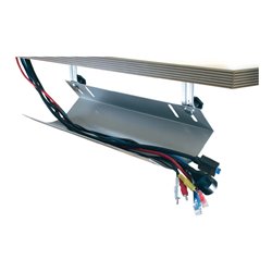 Kabelkanal B1160xT185xH100mm silber für Schreibtische