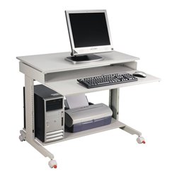 PC-Arbeitstisch grau H.720-1100xB.900xT.500mm