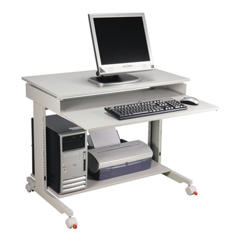 PC-Arbeitstisch grau H.720-1100xB.900xT.500mm