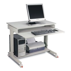 PC-Arbeitstisch grau H.720-1100xB.900xT.500mm