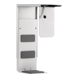 CPU-Halter Trgf.40kg f.Tischplatte 20mm grau H.310-555mm