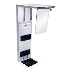 CPU-Halter Trgf.40kg f.Tischplatte 20mm weiß H.310-555mm