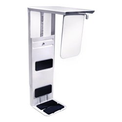 CPU-Halter Trgf.40kg f.Tischplatte 20mm weiß H.310-555mm