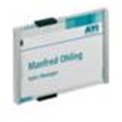 Durable Tür-/Infoschild B149xH105,5mm Sichtfenster Acryl Rückenteil Alu.