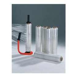 Stretchfolienset Spezial L300 mxB450mm 20 µm transp.m.1 Abroller u.6 Rl.