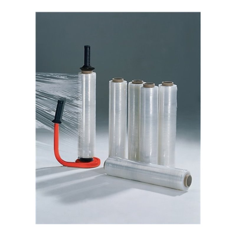 Stretchfolienset Spezial L300 mxB450mm 20 µm transp.m.1 Abroller u.6 Rl.