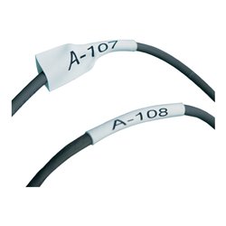 Dymo Schriftband B.19mm L.1,5m Schrumpfschlauch schwarz auf weiß