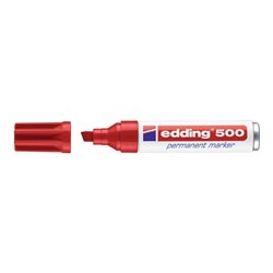 Edding Permanentmarker 500 rot Keilspitze Strichbreite ca.2-7mm