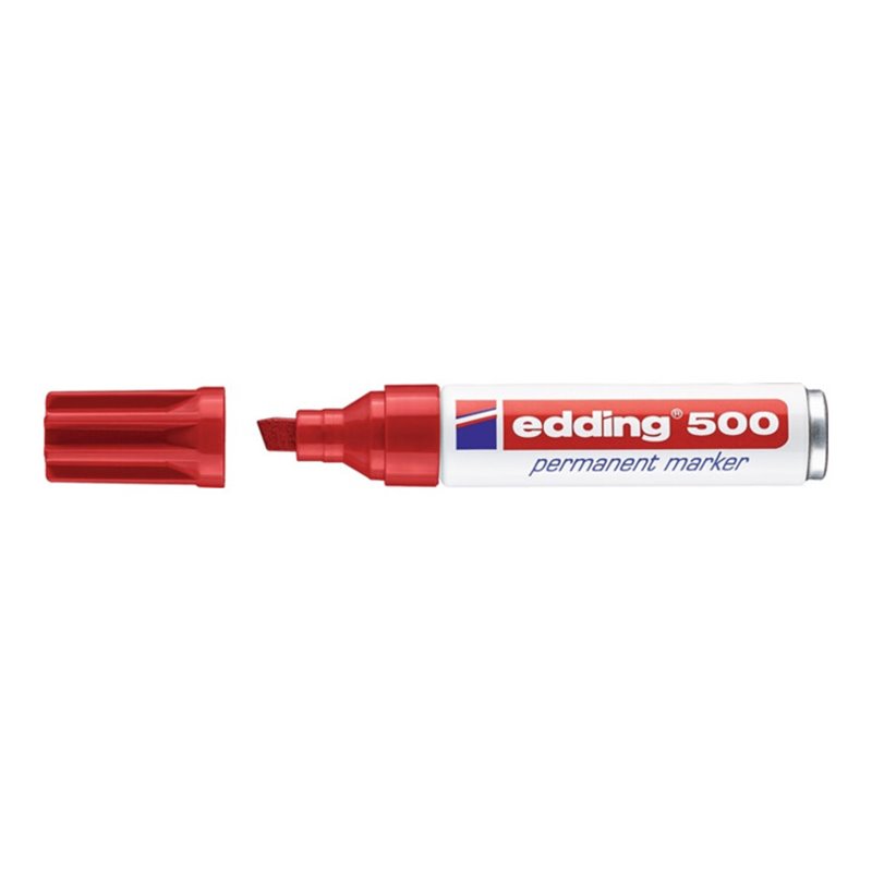 Edding Permanentmarker 500 rot Keilspitze Strichbreite ca.2-7mm