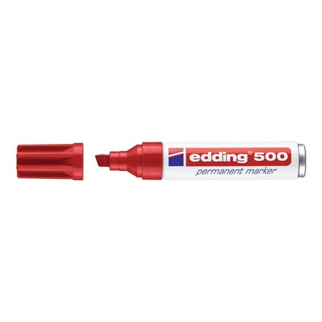 Edding Permanentmarker 500 rot Keilspitze Strichbreite ca.2-7mm