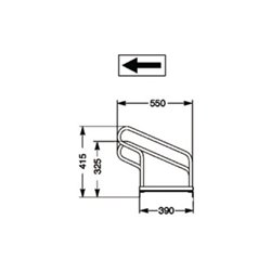 WSM FahrradBügelparker mit 3 Radständen 90 Grad feuerverzinkt zerlegt