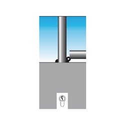 Sperrpfosten STA silber kippbar,z.Aufdübeln