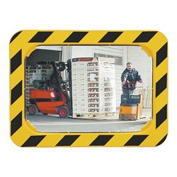 SPL Verkehrsspiegel H400xB600mm Ku.gelb/schwarz m.Halterung innen/außen