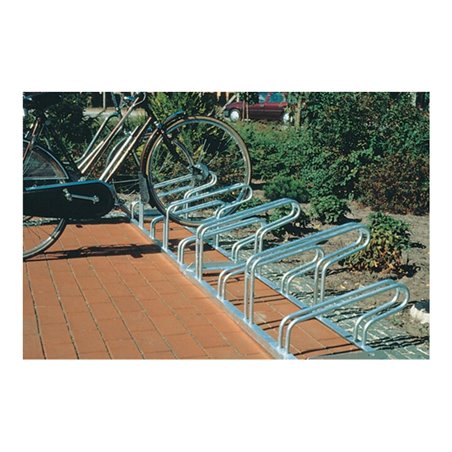 WSM Fahrradbügelparker 1-seitig spitz zulaufend mit 10 Radständen 90 Grad fertig verschweißt