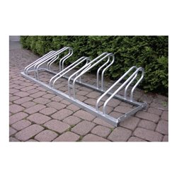 WSM Fahrradbügelparker 1-seitig spitz zulaufend mit 6 Radständen 90 Grad fertig verschweißt