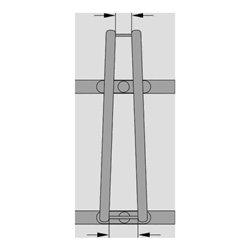 WSM Fahrradbügelparker 1-seitig spitz zulaufend mit 8 Radständen 90 Grad fertig verschweißt