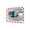 SPL Verkehrsspiegel H400xB600mm Kunststoff,rot/weiss f.2 Richtungen 9m