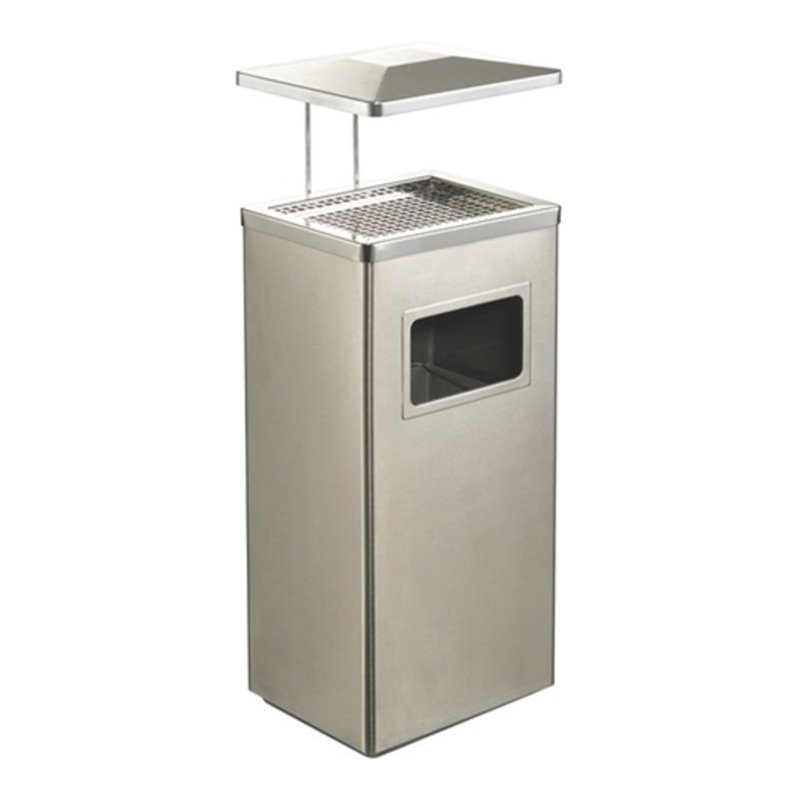 Wesco Standabfall-Ascherkombi. mit Dach H.725xB.300xT.254mm VA