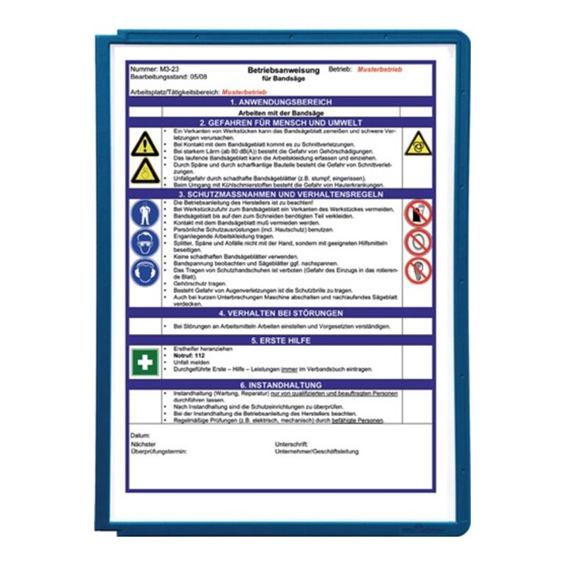 Durable Sichttafel DINA4 schwarz mProfilrahmen