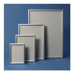 Klapprahmen Plakatmaß DIN A0 Klemmprofil 32 mm silberfarbig eloxiert