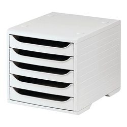 Ablagebox 5 Schubl.grau/grau Ku.H255xB270xT340mm STYRO