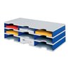 Sortierablage Trio 9 Fächer H223xB723xT331mm Polystyrol grau/blau STYRO