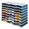 Sortierablage Trio 9 Fächer H223xB723xT331mm Polystyrol grau/blau STYRO