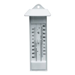 Dostmann Thermometer Min./Max. mit Drucktaste Kunststoff-Gehäuse weiss H232xB80xT32mm