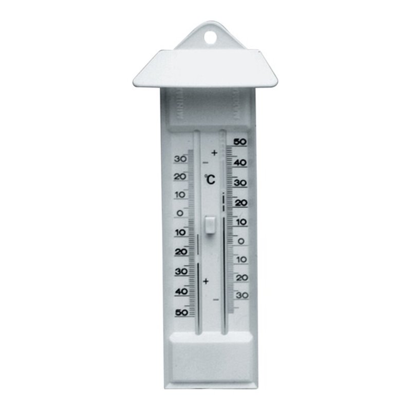 Dostmann Thermometer Min./Max. mit Drucktaste Kunststoff-Gehäuse weiss H232xB80xT32mm