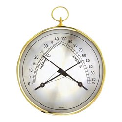 Thermometer/Hygrometer D.100mm m.Ms.-Ring