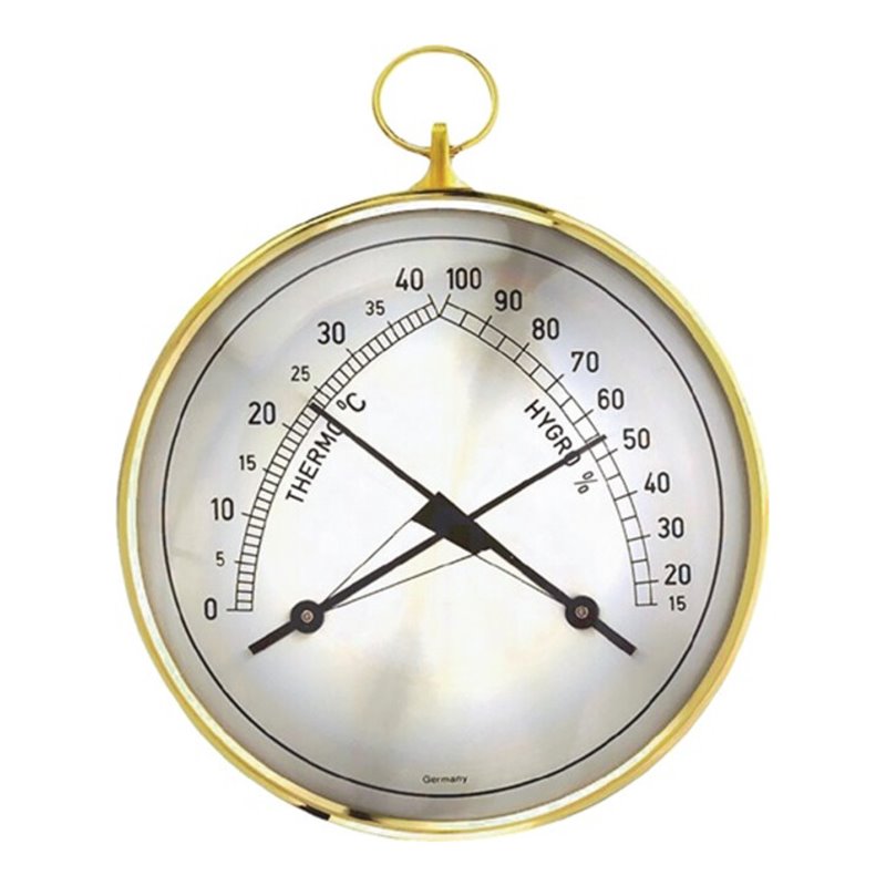 Thermometer/Hygrometer D.100mm m.Ms.-Ring