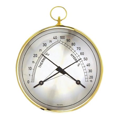 Thermometer/Hygrometer D.100mm m.Ms.-Ring