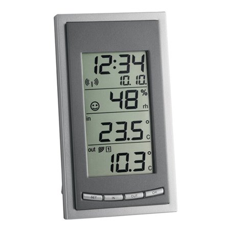 Funkthermometer Messber.auß.-40 b.60GradC/in.-10 b.60GradC H144xB81xT66mm Ku.