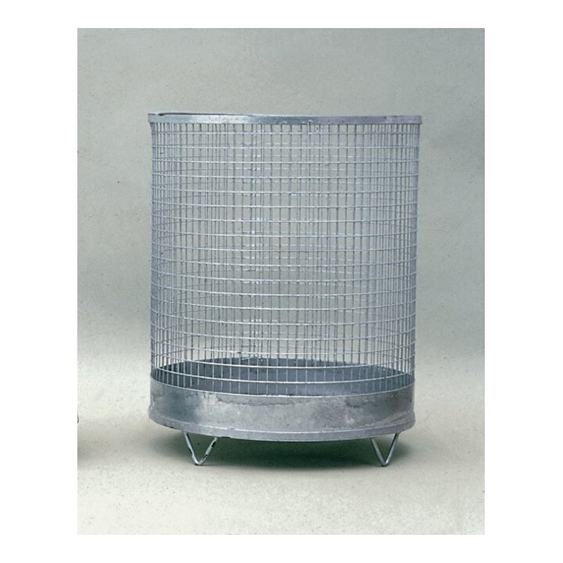 Abfallkorb H600xD400mm 75l Drahtgitter verz.m.4 Füßen