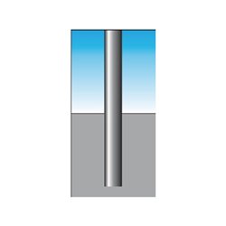 Sperrpfosten STA rot-weiß D.76mm z.Bet.m.Spitzkappe URBANUS