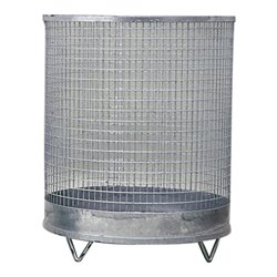 Abfallkorb H600xD500mm 118l Drahtgitter verz.m.4 Füßen