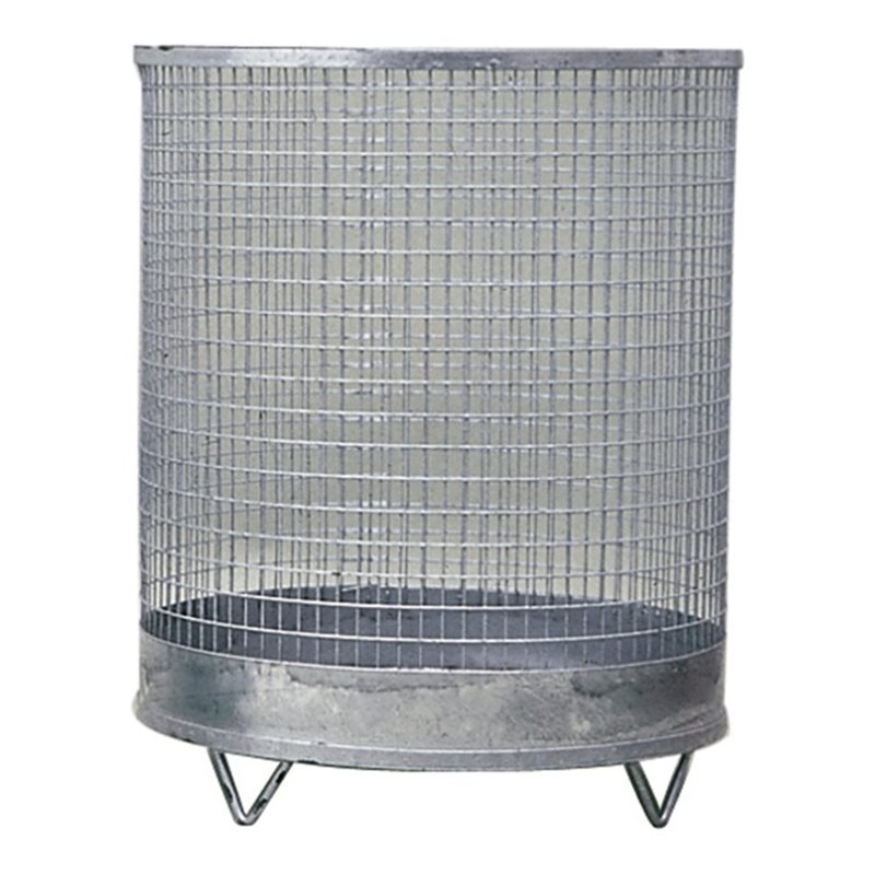 Abfallkorb H600xD500mm 118l Drahtgitter verz.m.4 Füßen