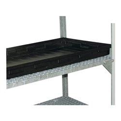 CEMO Regalwanne PE B1300xT620xH80mm o.Gitterrost 40l