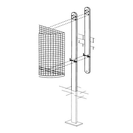 Eisenständer H.1400mm z.Bet.m.Schloss u.Schlü.f.Abfallbehälter 27l