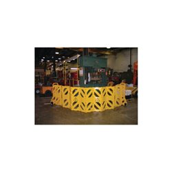 Absperrgitter PE gelb B600xH1000mm mobil,16-tlg.RUBBERMAID