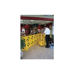 Absperrgitter PE gelb B600xH1000mm mobil,16-tlg.RUBBERMAID